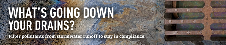 Stormwater filtration: catch contaminants before they reach waterways to stay in compliance.