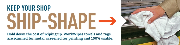 Top-quality, PIG-approved shop towels and rags are durable, absorbent, scanned for metals and screened for printing.