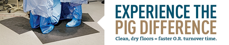 Ditch wet blankets; bring PIG Absorbency & expertise into the O.R. for clean, dry floors.