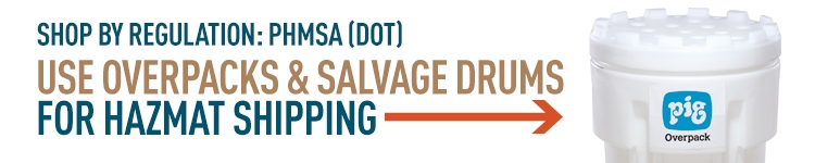 DOT Transporting Haz Materials: use overpacks & salvage drums for safe shipping.