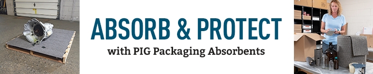 Absorb and Protect with PIG Packaging Absorbents