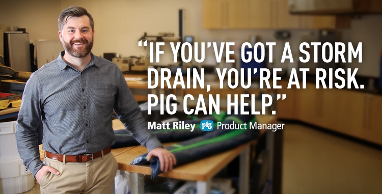 If you’ve got a storm drain, you’re at risk for violations. New Pig can help!