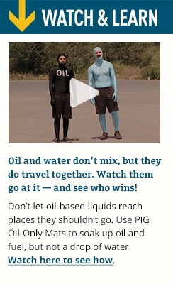 Oil and water don't mix, but they do travel together.  Watch them got at it - and see who wins!