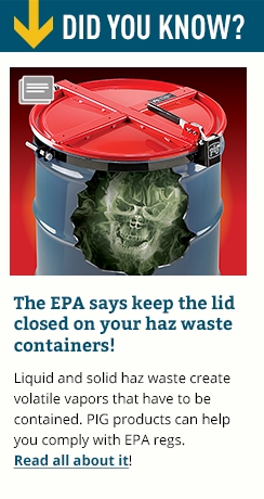 The EPA says keep the lid closed on your haz waste containers!
