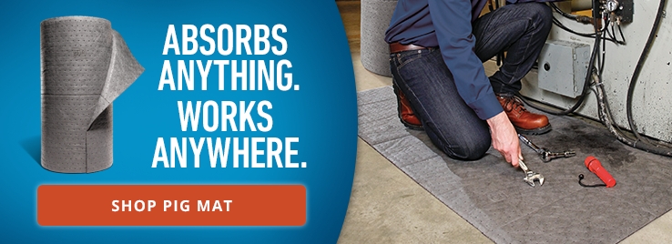 Absorbs Anything Works Anywhere Shop Pig Mat
