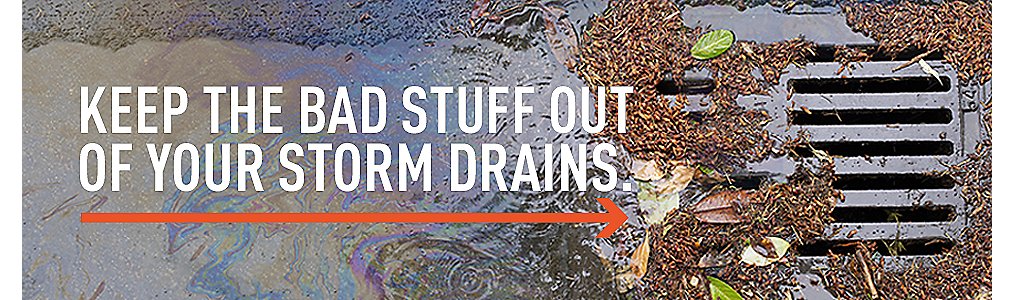 Keep the bad stuff out of your storm drains.