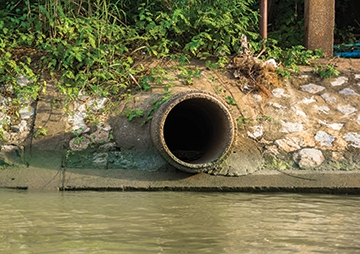 Outfall pipe stormwater risks