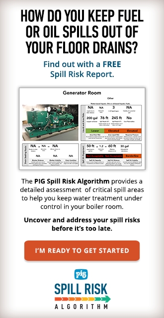 How do you keep fuel or oil spills out of your floor drains? Find out with a free Spill Risk Report