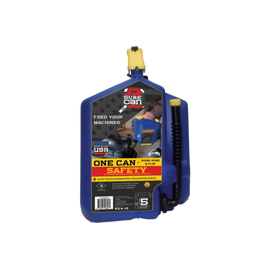 Safety Kerosene Can for Fueling Machinery: SureCan - CAN544 - New Pig
