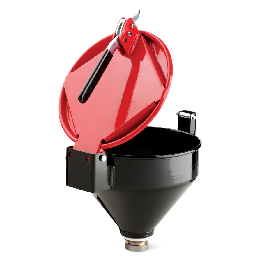 Anti Splash/Spill Drum Funnel w/ Spout for Pouring Waste Oil 55 Gal Drum  Barrel