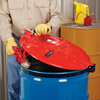 Yellow 26 L x 23 W x 4 H New Pig Latching Drum Lid with Fast-Latch Ring For 55 Gallon Steel Drum DRM1072-YW Easiest Installing Latching Drum Lid