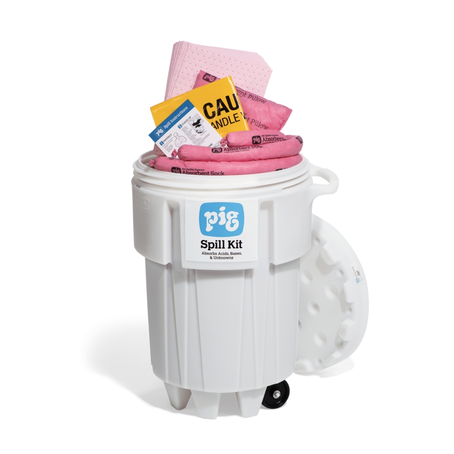 PIG® HazMat Spill Kit in 95-Gallon Wheeled Overpack Salvage Drum