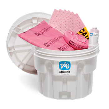 Pig Battery Acid Spill Kit Kit352 In 20 Gallon Overpack New Pig
