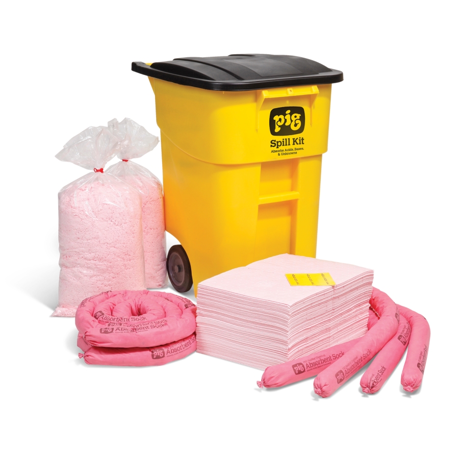 PIG® HazMat Spill Kit in High-Visibility Mobile Container - New Pig