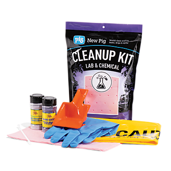 Base Neutralizer Disposable Scoop & Scraper Lab & Chemical Cleanup Kit by New Pig Pack of 10 Acid Neutralizer Includes Hazmat Mat Pads Nitrile Gloves Disposable Bag 