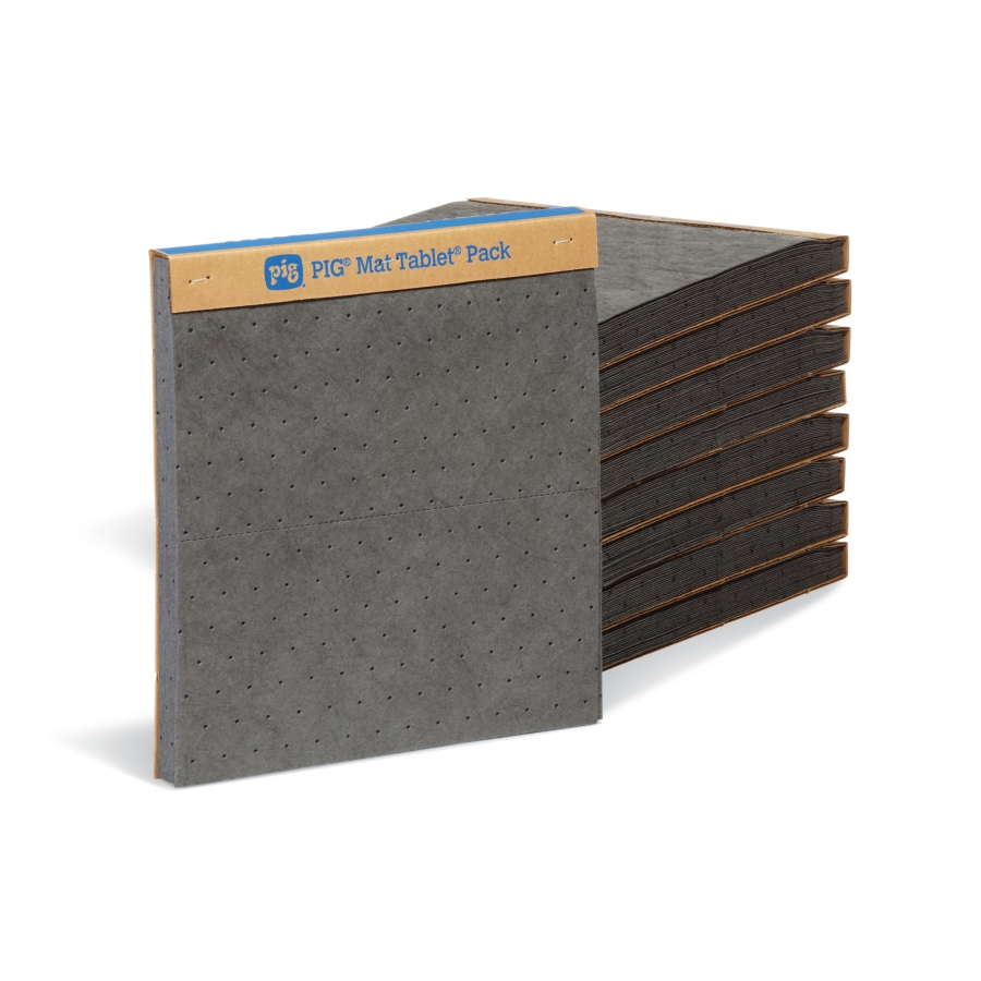 New Pig Gray Universal Absorbent Mats:Facility Safety and Maintenance:Spill