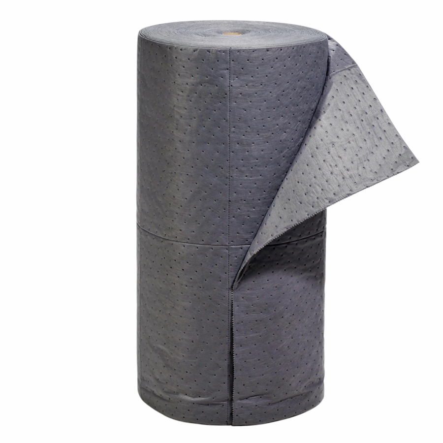 PIG Home Solutions Absorbent Mat Roll for Oil and Other Liquids - 1  Mediumweight Mat Roll - 10 x 25' - Absorbs up to 1.75 Gallons per Roll -  PM50572