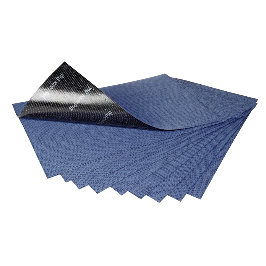 New Pig Absorbent Mat | Grippy Mat with Adhesive Backing | 16 x 25'  Absorbent Mat Roll | Blue | MAT1625