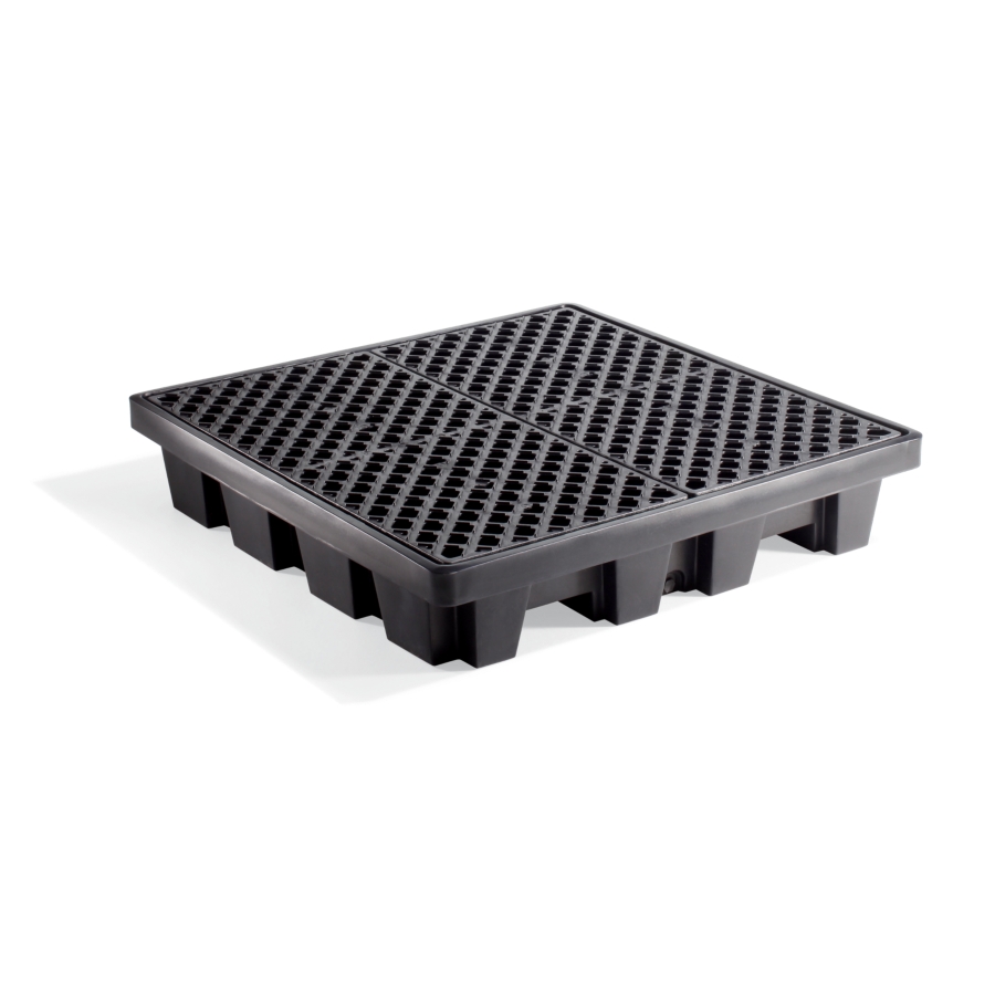 Spill Containment Pallet: Holds 4 55-Gallon Drums - New Pig