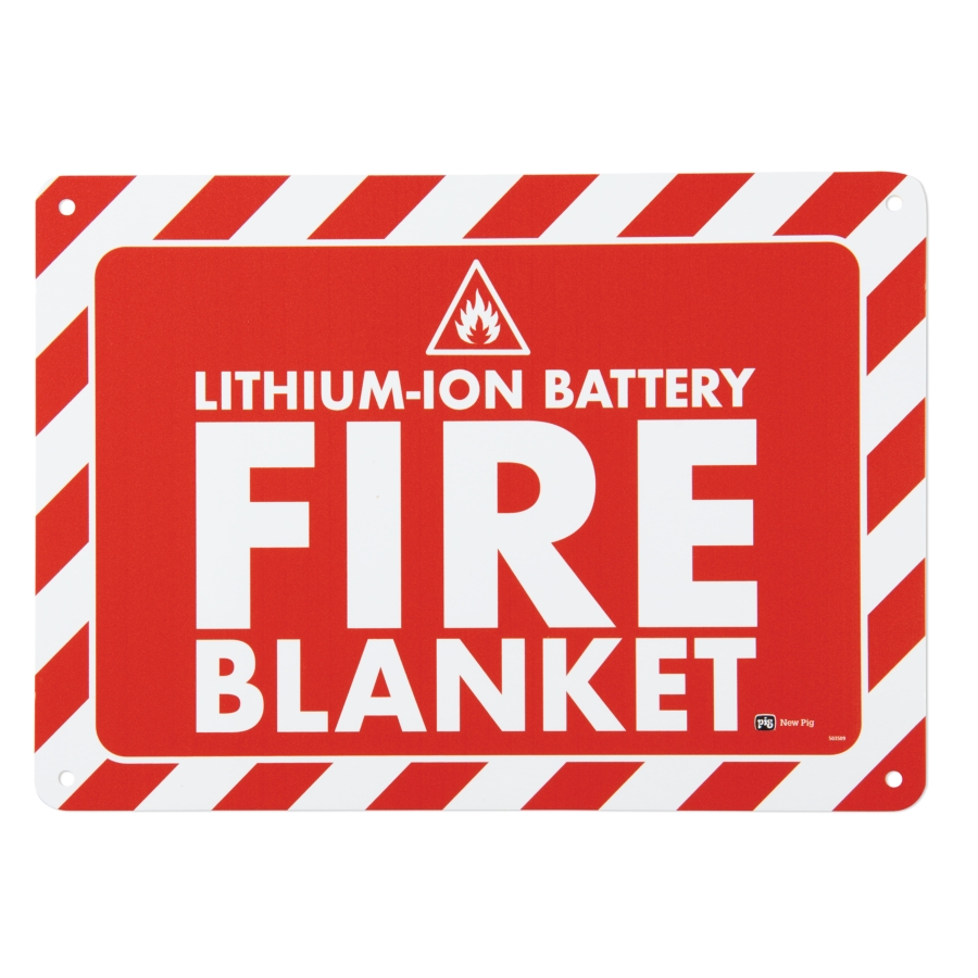 PIG Lithium Battery Fire Blanket Sign - SGN2400 - New Pig