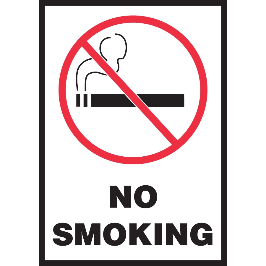 No Smoking Hazard Warning Label with Symbol SGN459: Buy now at newpig ...