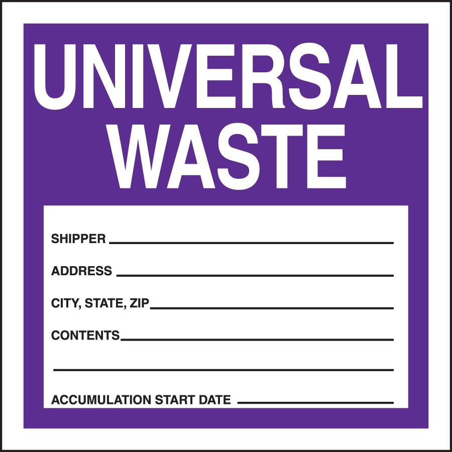 universal waste shipping label sgn671 buy at newpigcom