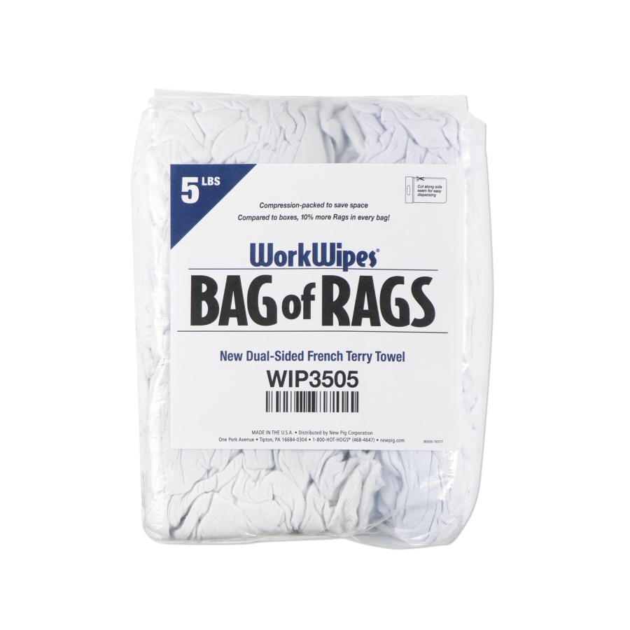 Brand New Dual-Sided French Terry Towel Rags: WorkWipes - New Pig