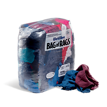 Compressed Bag of Colored Cotton Sweatshirt Rags Bag 25 LB 