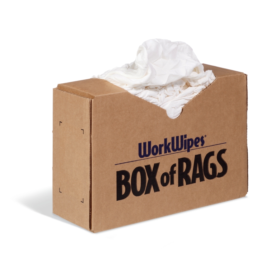 WorkWipes® New White 100% Cotton Rags in Bag