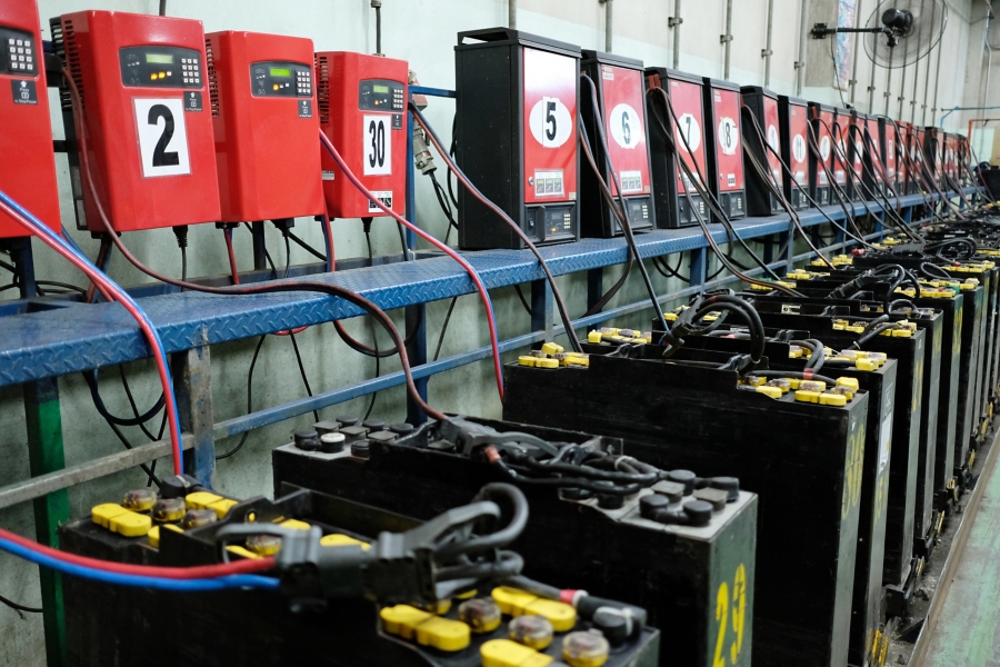 Forklift Battery Charger Rack